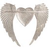 Clayre & Eef 5Y1176 Decoración Alas con Corazón color Oro 74x1x63 cm Decoración mural