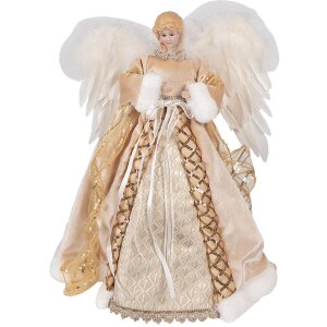 Clayre & Eef 65217 Ángel decorativo color oro...