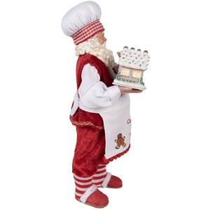 Clayre & Eef 65227 Papá Noel Rojo Estilo Campestre 16x8x28 cm
