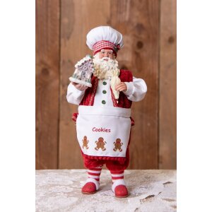 Clayre & Eef 65227 Papá Noel Rojo Estilo Campestre 16x8x28 cm
