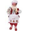 Clayre & Eef 65227 Papá Noel Rojo Estilo Campestre 16x8x28 cm