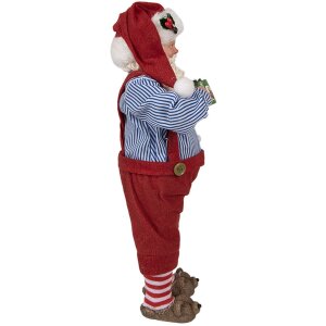 Clayre & Eef 65234 Decoración Navideña Papá Noel Rojo 16x8x28 cm