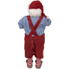 Clayre & Eef 65234 Decoración Navideña Papá Noel Rojo 16x8x28 cm