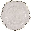 Clayre & Eef 65240 Platillo Transparente Dorado Ø 33x1 cm