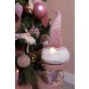 Clayre & Eef 65243 Gnomo decorativo con LED Rosa 20x20x44 cm- 2xCR2032