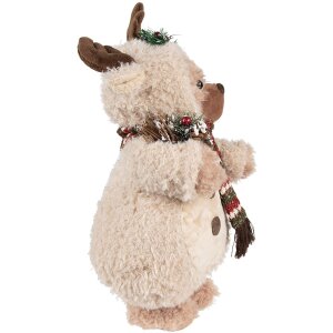 Clayre & Eef 65255 Oso Decorativo Beige Marrón 20x20x38 cm Estilo Campestre