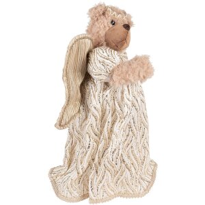Clayre & Eef 65258 Decoración Oso Beige 22x16x40 cm
