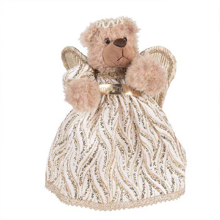 Clayre & Eef 65259 Decoración Oso Beige 15x10x25 cm