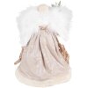 Clayre & Eef 65261 Decoración de Navidad Ángel Beige Rosa 21x12x35 cm