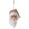 Clayre & Eef 65266 Colgante Papá Noel Blanco Rosa 10x9x28 cm
