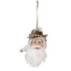 Clayre & Eef 65272 Colgante Papá Noel Blanco 10x9x28 cm