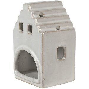 Clayre & Eef 6CE1588S Portacandelitas Navidad Cottage Beige 7x6x11 cm