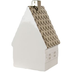 Clayre & Eef 6CE1597L Decoración Casa con LED Beige, color Oro 10x8x16 cm