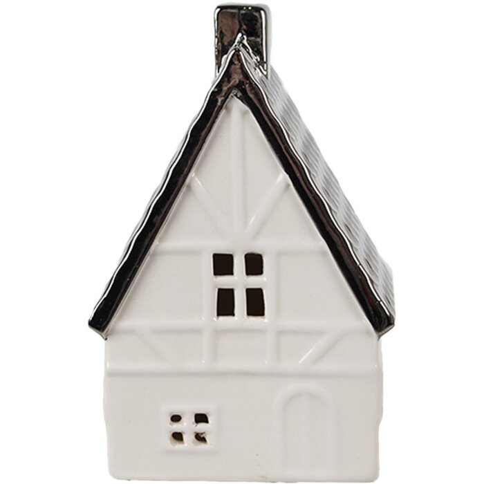Clayre & Eef 6CE1597M Decoración Casa con LED Beige Plateada 8x7x12 cm
