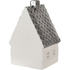 Clayre & Eef 6CE1597M Decoración Casa con LED Beige Plateada 8x7x12 cm
