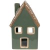 Clayre & Eef 6CE1601 Portavelas Navidad Cottage Verde Marrón 9x8x15 cm