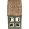 Clayre & Eef 6CE1601 Portavelas Navidad Cottage Verde Marrón 9x8x15 cm