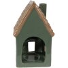 Clayre & Eef 6CE1601 Portavelas Navidad Cottage Verde Marrón 9x8x15 cm