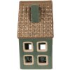 Clayre & Eef 6CE1601 Portavelas Navidad Cottage Verde Marrón 9x8x15 cm