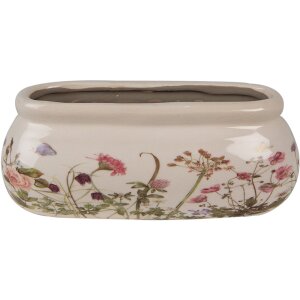 Clayre & Eef 6CE1602S Maceta de interior rosa beige...