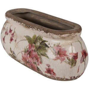 Clayre & Eef 6CE1603S Maceta de interior Rosa Beige...