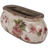 Clayre & Eef 6CE1603S Maceta de interior Rosa Beige 18x7x7 cm