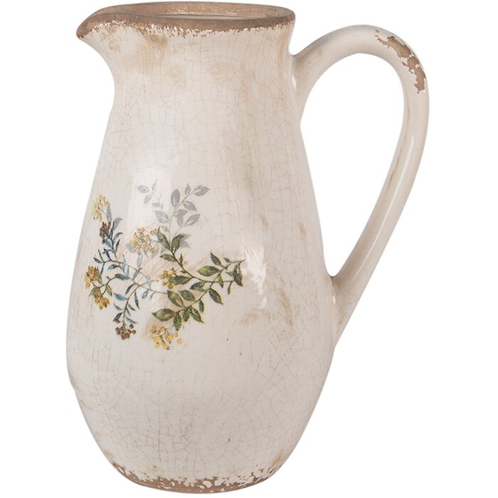 Clayre & Eef 6CE1606M Jarra decorativa Beige 17x13x22 cm