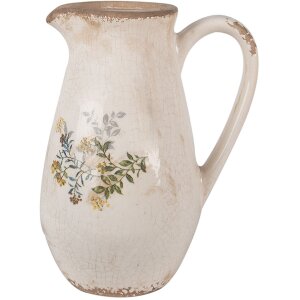 Clayre & Eef 6CE1606M Jarra decorativa Beige 17x13x22 cm