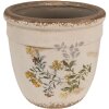 Clayre & Eef 6CE1607L Maceta para Interior Beige Amarillo Ø 18x17 cm