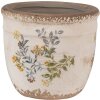 Clayre & Eef 6CE1607S Maceta para Interior Beige Amarillo Ø 13x11 cm