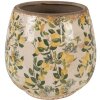 Clayre & Eef 6CE1608L Maceta para Interior Beige Amarillo Ø 18x17 cm
