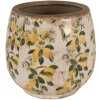 Clayre & Eef 6CE1608M Maceta para Interior Beige Amarillo Ø 15x15 cm