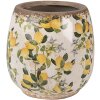 Clayre & Eef 6CE1608S Maceta para Interior Beige Amarillo Ø 13x13 cm