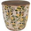 Clayre & Eef 6CE1609M Maceta para Interior Beige Amarillo Ø 14x13 cm