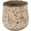 Clayre & Eef 6CE1610L Maceta para Interior Beige Amarillo Ø 21x19 cm