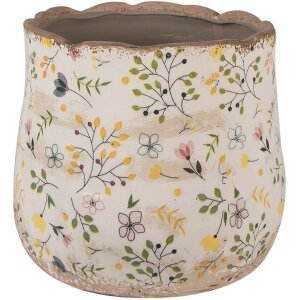 Clayre & Eef 6CE1610M Maceta Beige Amarillo Ø...