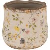 Clayre & Eef 6CE1610XS Maceta para Interior Beige Amarillo Ø 11x10 cm