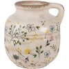 Clayre & Eef 6CE1611M Jarra Decorativa Beige Amarillo Ø 12x14 cm