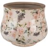 Clayre & Eef 6CE1612L Maceta Beige Rosa Ø 22x18 cm Estilo Campestre