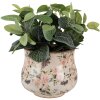 Clayre & Eef 6CE1612L Maceta Beige Rosa Ø 22x18 cm Estilo Campestre