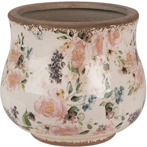 Clayre & Eef 6CE1612S Maceta para Interior Beige Rosa...