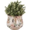 Clayre & Eef 6CE1612S Maceta para Interior Beige Rosa Ø 16x14 cm