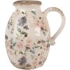 Clayre & Eef 6CE1613L Jarra decorativa Beige Rosa 20x16x22 cm Estilo campestre