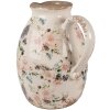 Clayre & Eef 6CE1613L Jarra decorativa Beige Rosa 20x16x22 cm Estilo campestre