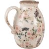 Clayre & Eef 6CE1613L Jarra decorativa Beige Rosa 20x16x22 cm Estilo campestre