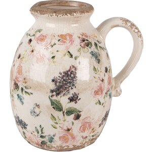 Clayre & Eef 6CE1613M Jarra decorativa Beige Rosa...