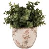 Clayre & Eef 6CE1615S Maceta para Interior Beige Rosa Ø 13x11 cm