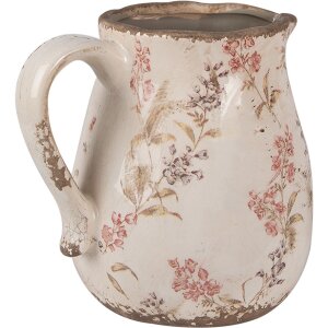 Clayre & Eef 6CE1616M Jarra decorativa Beige Rosa 17x13x16 cm