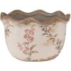 Clayre & Eef 6CE1617S Maceta para Interior Beige Rosa Ø 14x9 cm