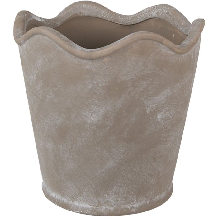 Clayre & Eef 6CE1618M Maceta de interior Gris Ø 16x14 cm